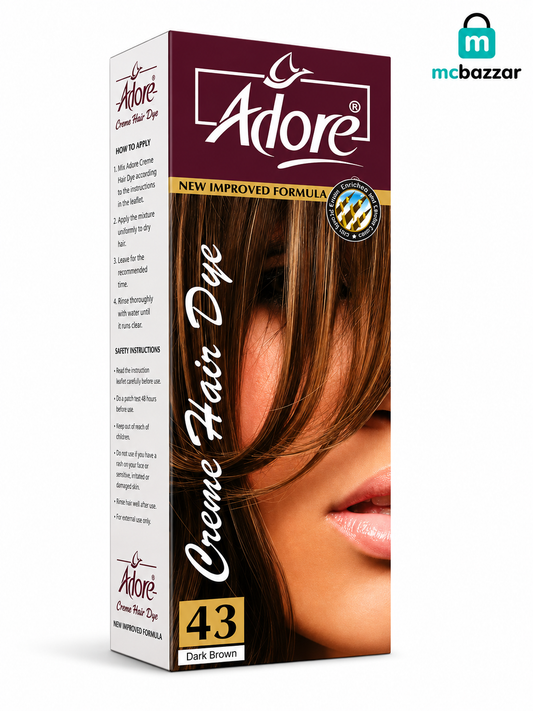 Adore Creme Hair Dye – Dark Brown 43 Small Pack