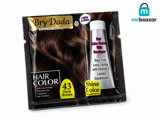 Bry Dada Hair Color  Sachy Pack– Dark Brown 43