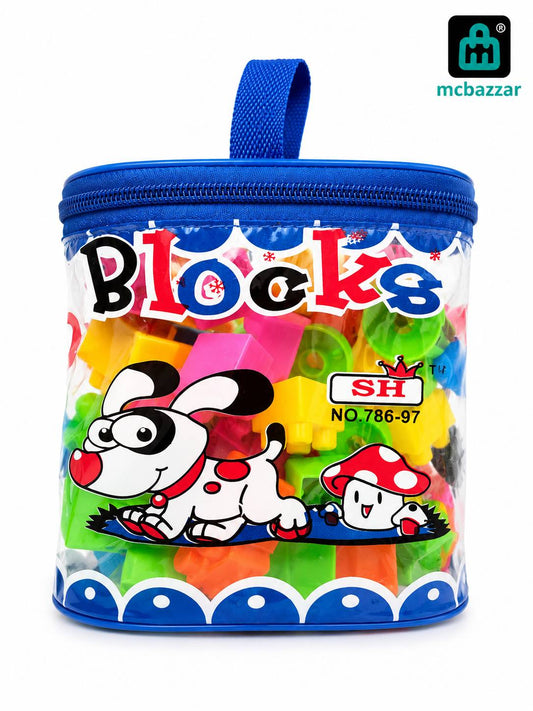 Blocks Building Toy Set in Storage Carry Bag