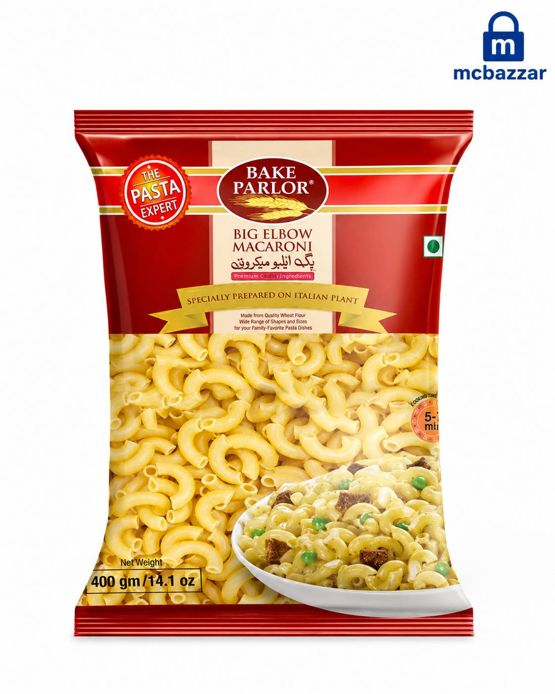 Big Elbow Macaroni Pouch 400g - Bake Parlor