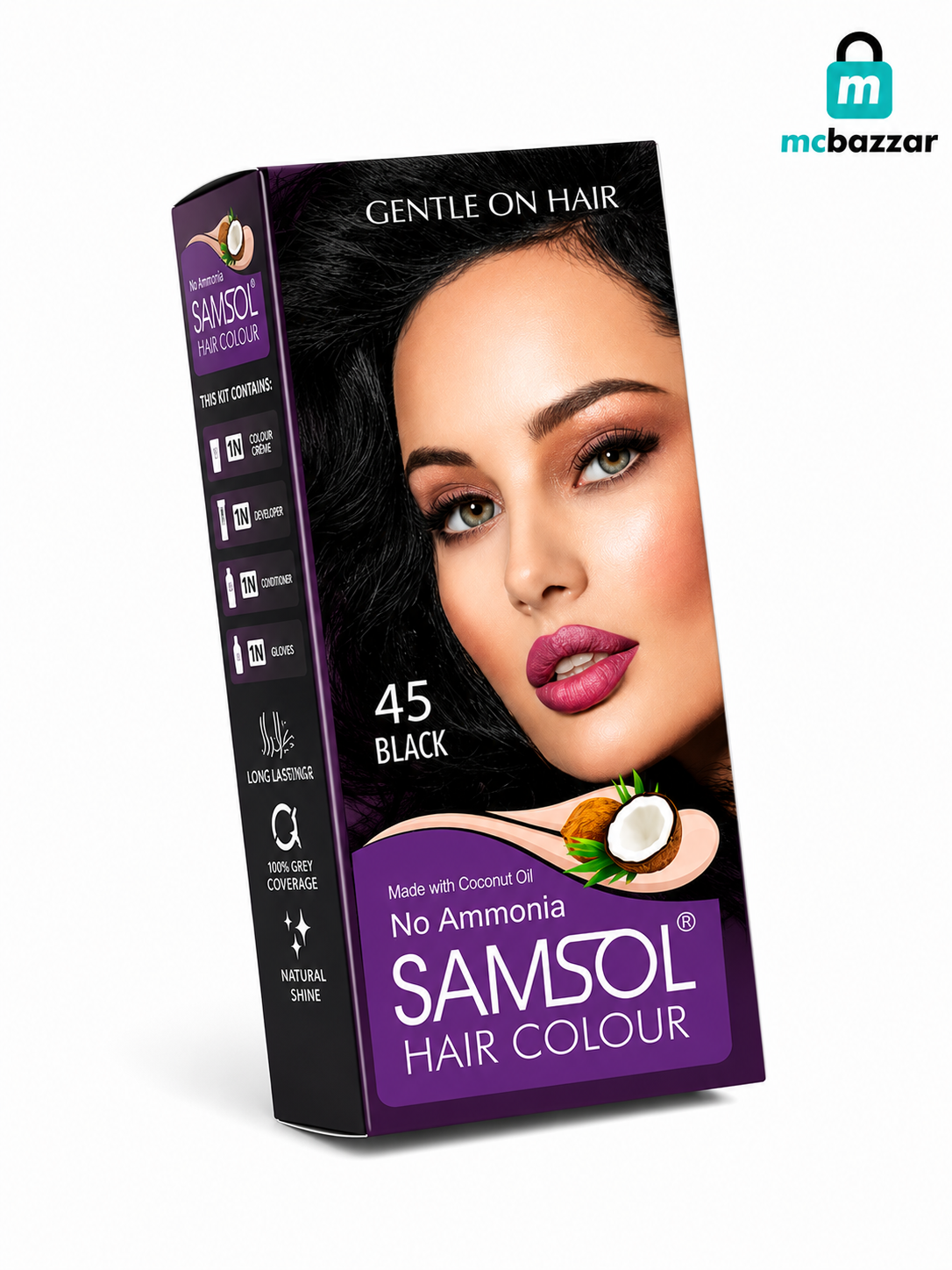 Samsol Hair Color 45 Black 50ml