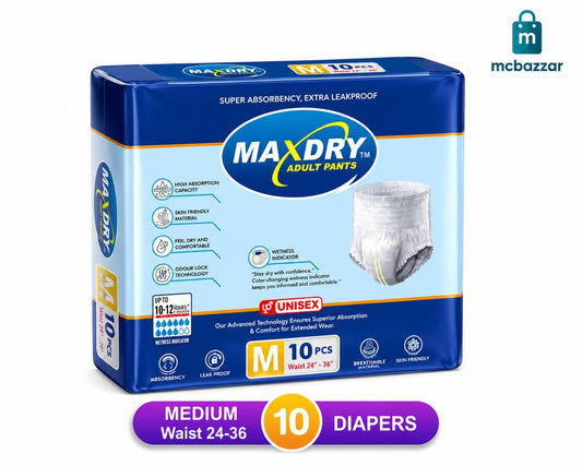 Maxdry Adult Pants M (medium) 10 Pcs Packing