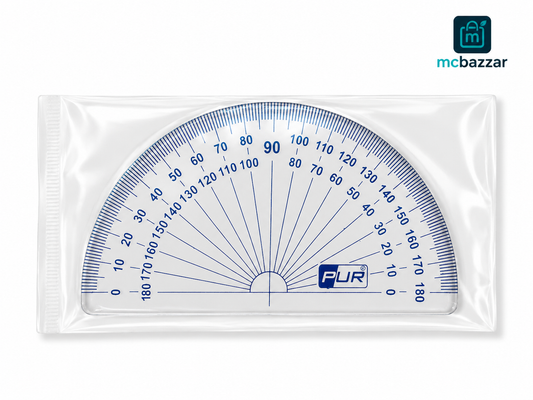 Transparent Plastic Protractor – Standard Quality