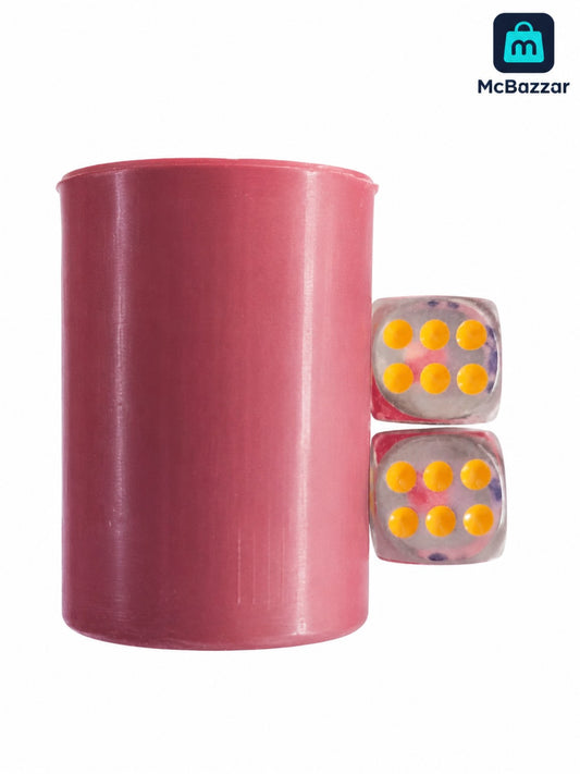 Ludo Dice Set – 2 Crystal Dice with 1 Basket Small Size