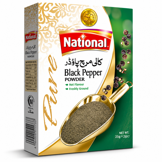 National Black Pepper Powder 25g + 2g کالی مرچ پاوؤڈر