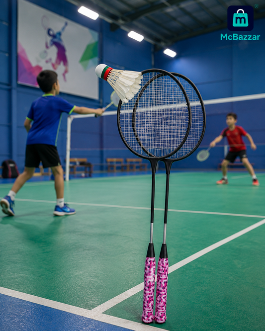 Bedminton Racket Set 2 Racket Normal Quality