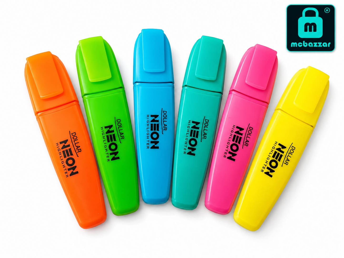 Dollar NEON Highlighter 6Pcs