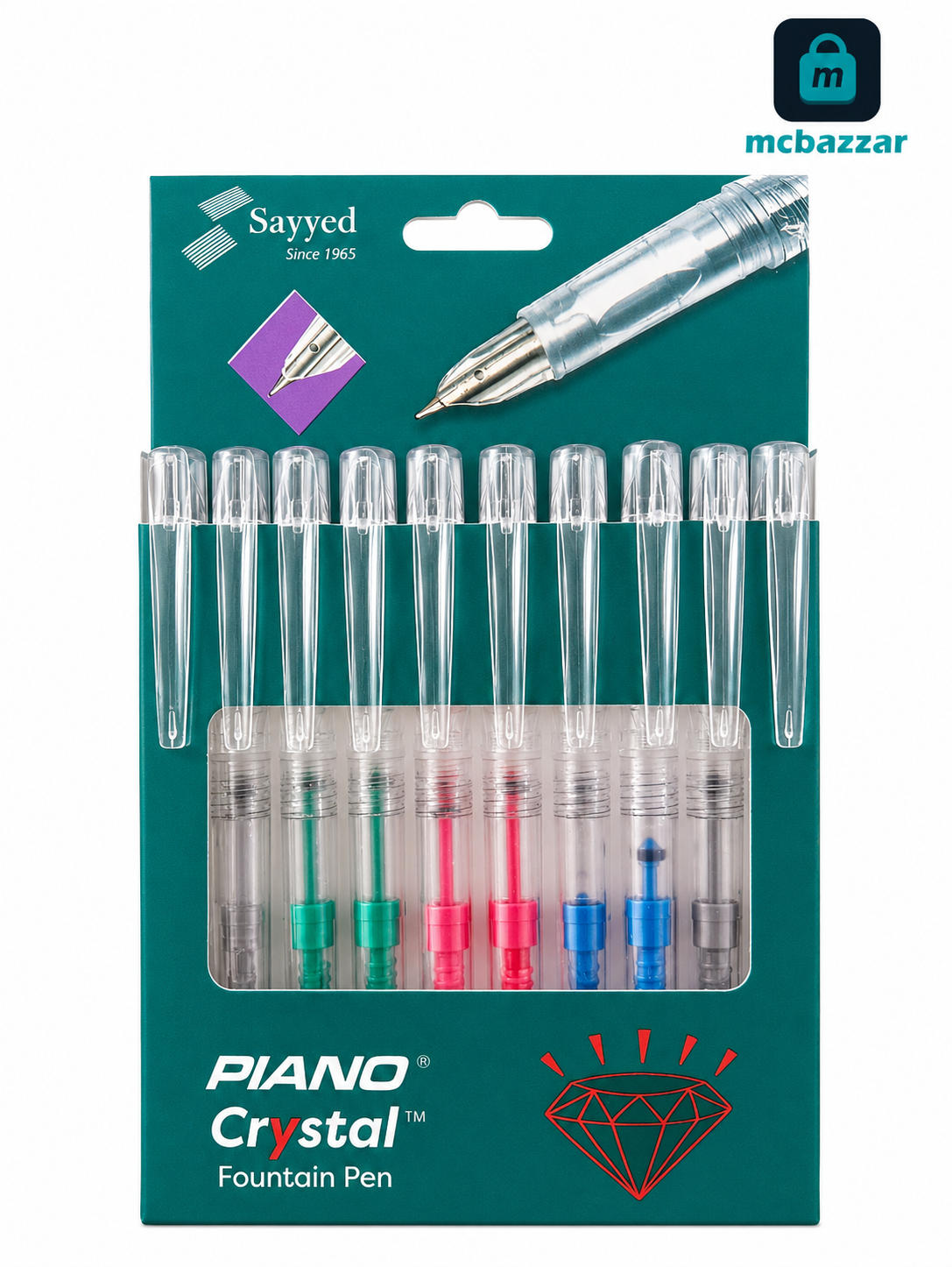 Piano Crystal Fountain Pen (1PC)