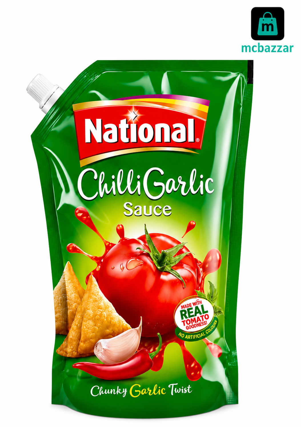 National Chilli Garlic Sauce 400g Pouch Packing