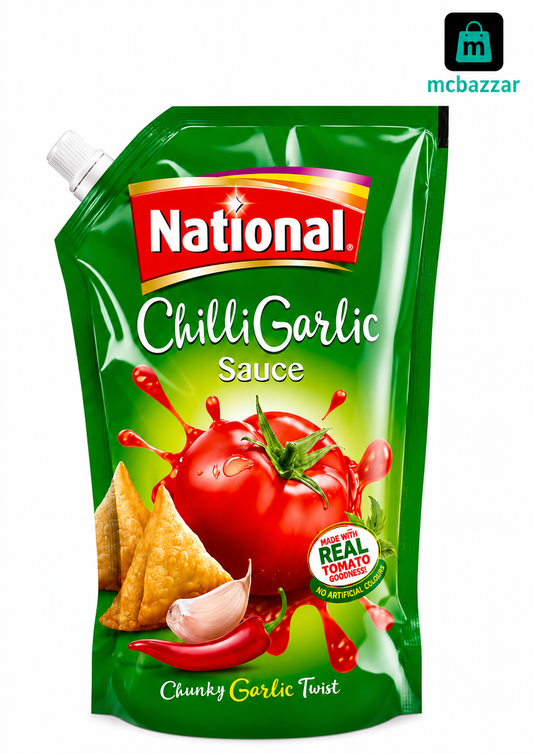 National Chilli Garlic Sauce 400g Pouch Packing