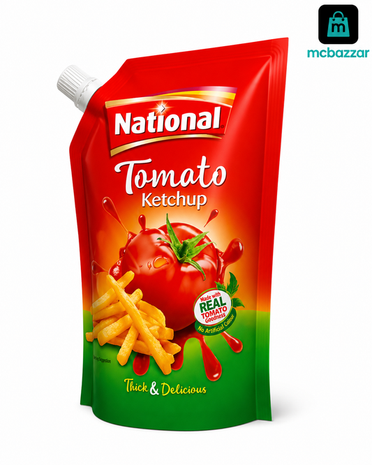 National Tomato Ketchup 210g Pouch Packing