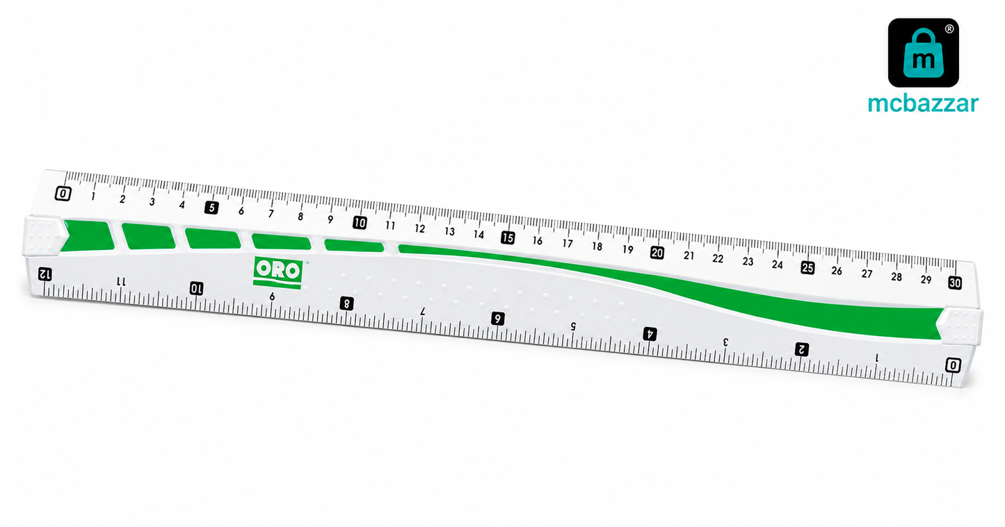 ORO 30cm 12 inch Plastic Ruler