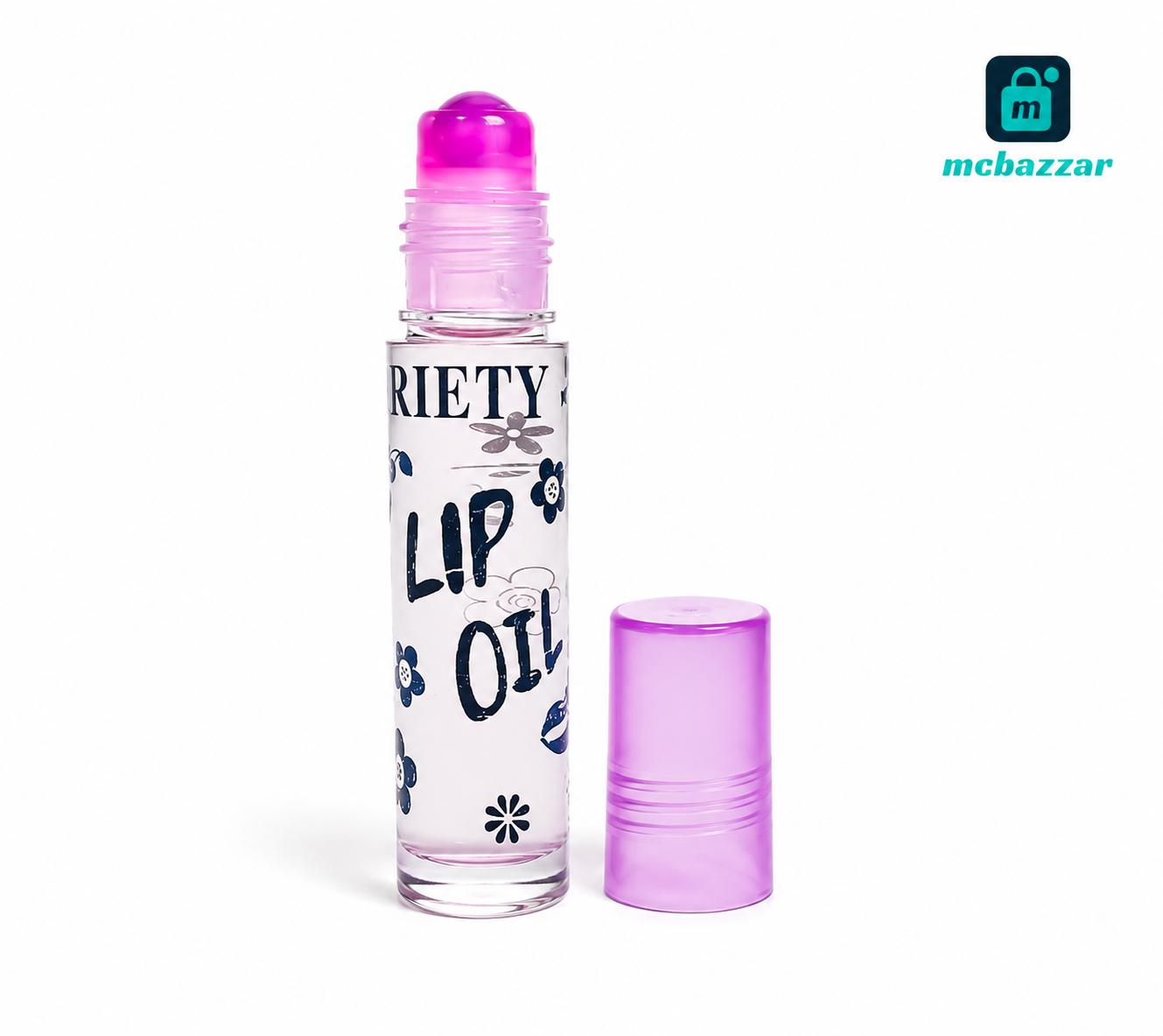 RIETY Lip Oil Roll-On Moisturizing Lip Care Glossy Finish (Pink)