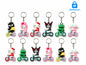 Bicycle Cartoon Character Keychain (1Pc)