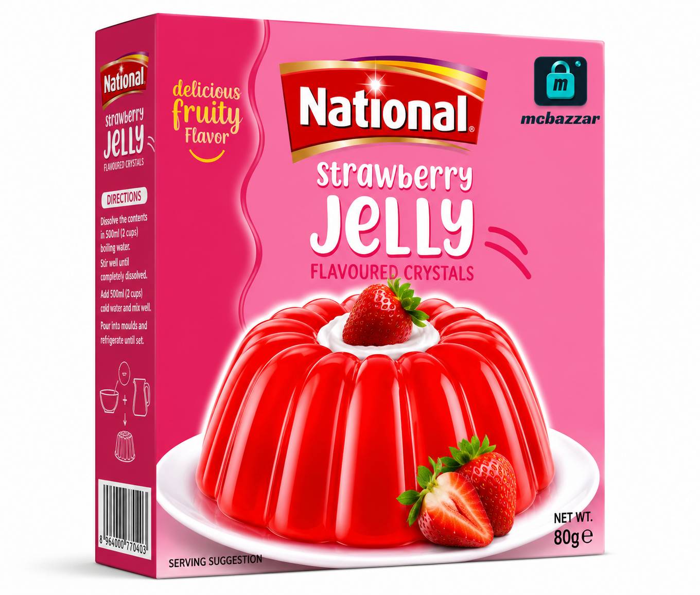 National Strawberry Jelly Powder 80g